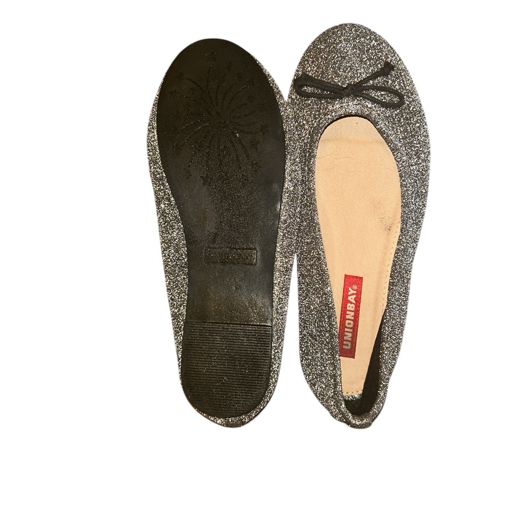 Unionbay Women's Glitter Ballet Flats - Black - Picture 2 of 4